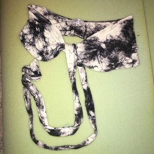 Black Bead Boho Tie Dye Wrap Top